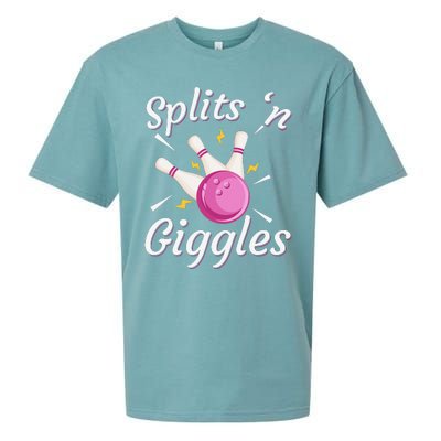 Funny Splits 'n Giggles Bowling Team Bowler Sports Player Sueded Cloud Jersey T-Shirt