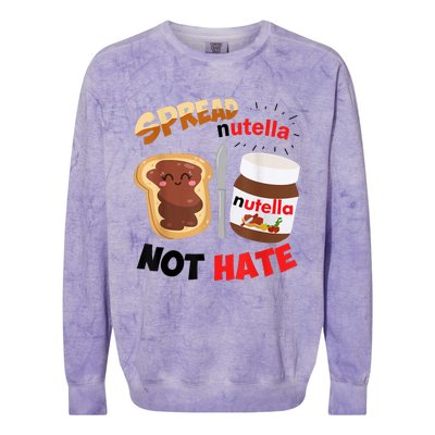 Funny Spread Nutella Not Hate Apparel Colorblast Crewneck Sweatshirt