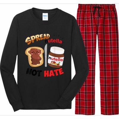 Funny Spread Nutella Not Hate Apparel Long Sleeve Pajama Set