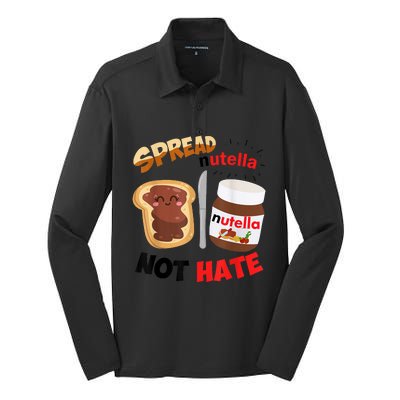 Funny Spread Nutella Not Hate Apparel Silk Touch Performance Long Sleeve Polo