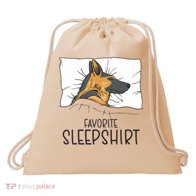 Favorite Sleep, Napping German Shepherd Pajama Drawstring Bag