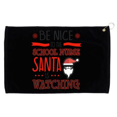 Funny School Nurse Ugly Christmas Santa Is Watching Gift Grommeted Golf Towel