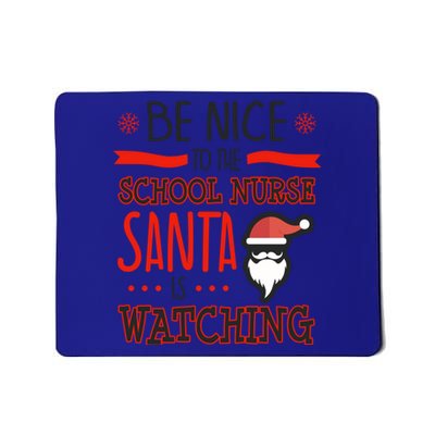 Funny School Nurse Ugly Christmas Santa Is Watching Gift Mousepad