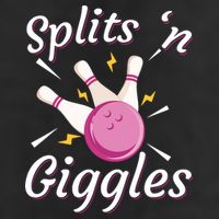 Funny Splits 'N Giggles Bowling Team Bowler Sports Player Garment-Dyed Fleece Hoodie