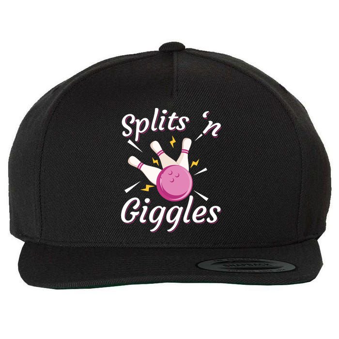 Funny Splits 'N Giggles Bowling Team Bowler Sports Player Wool Snapback Cap