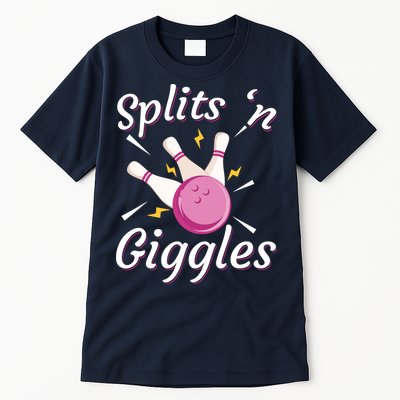 Funny Splits 'N Giggles Bowling Team Bowler Sports Player Tall T-Shirt