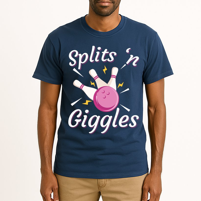Funny Splits 'N Giggles Bowling Team Bowler Sports Player Tall T-Shirt