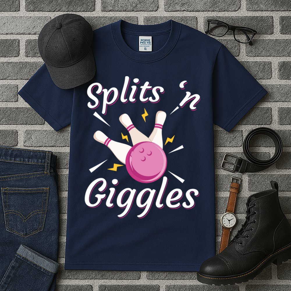 Funny Splits 'N Giggles Bowling Team Bowler Sports Player Tall T-Shirt