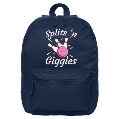 Funny Splits 'N Giggles Bowling Team Bowler Sports Player 16 in Basic Backpack