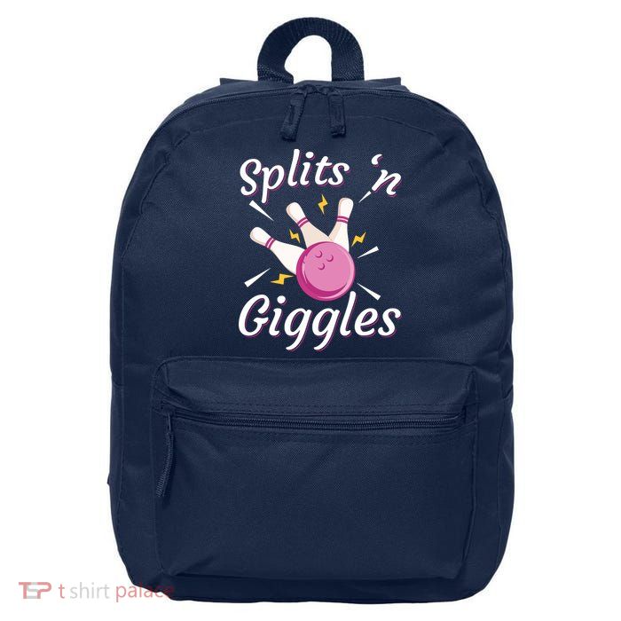 Funny Splits 'N Giggles Bowling Team Bowler Sports Player 16 in Basic Backpack