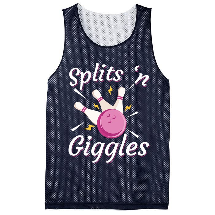 Funny Splits 'N Giggles Bowling Team Bowler Sports Player Mesh Reversible Basketball Jersey Tank
