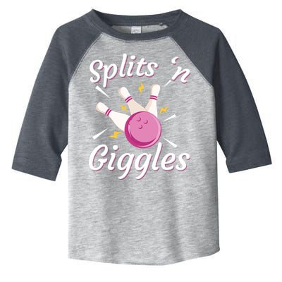 Funny Splits 'N Giggles Bowling Team Bowler Sports Player Toddler Fine Jersey T-Shirt