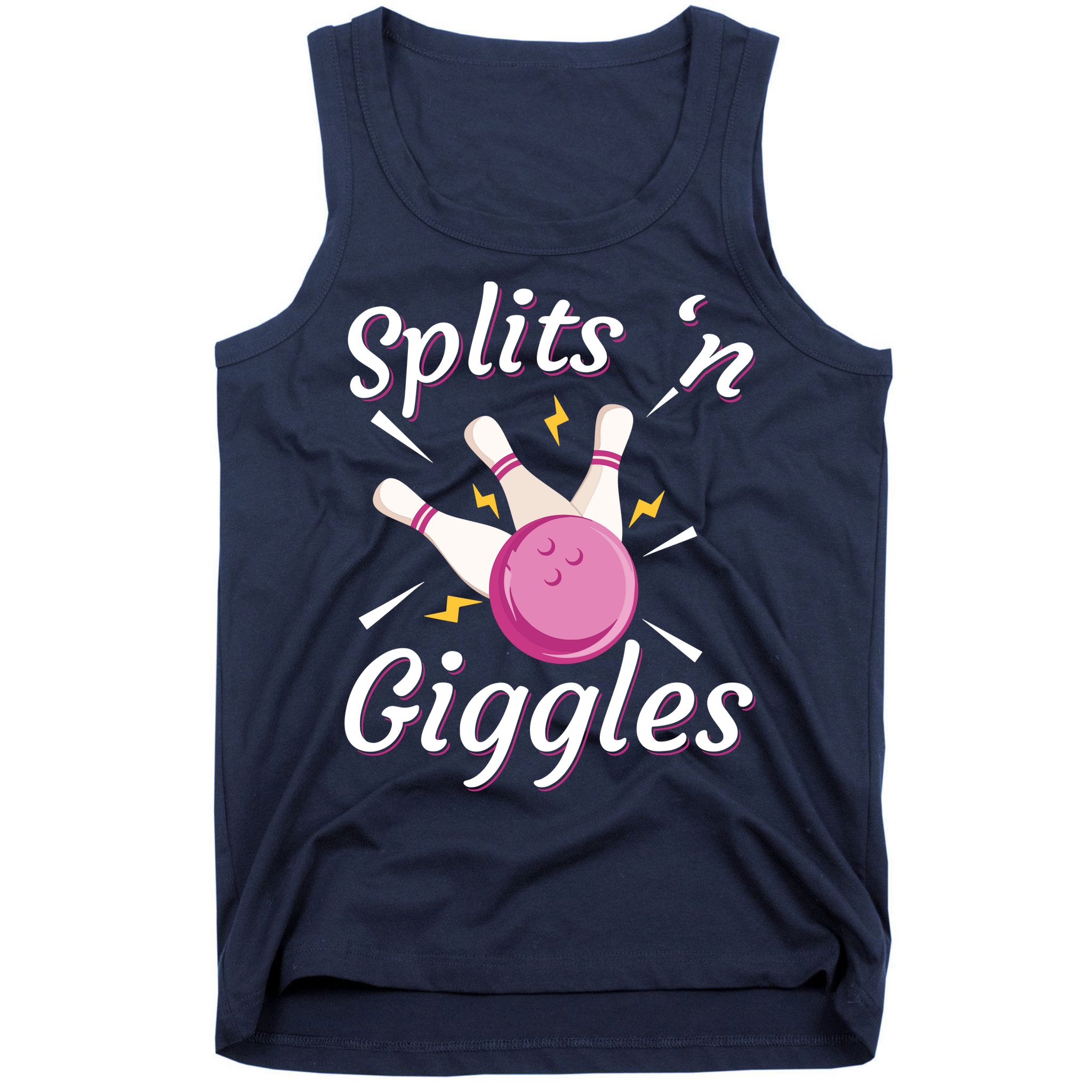 Funny Splits 'N Giggles Bowling Team Bowler Sports Player Tank Top