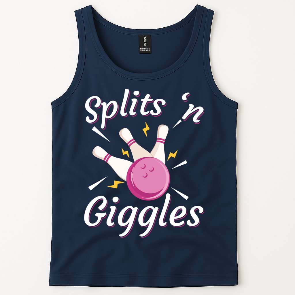 Funny Splits 'N Giggles Bowling Team Bowler Sports Player Tank Top