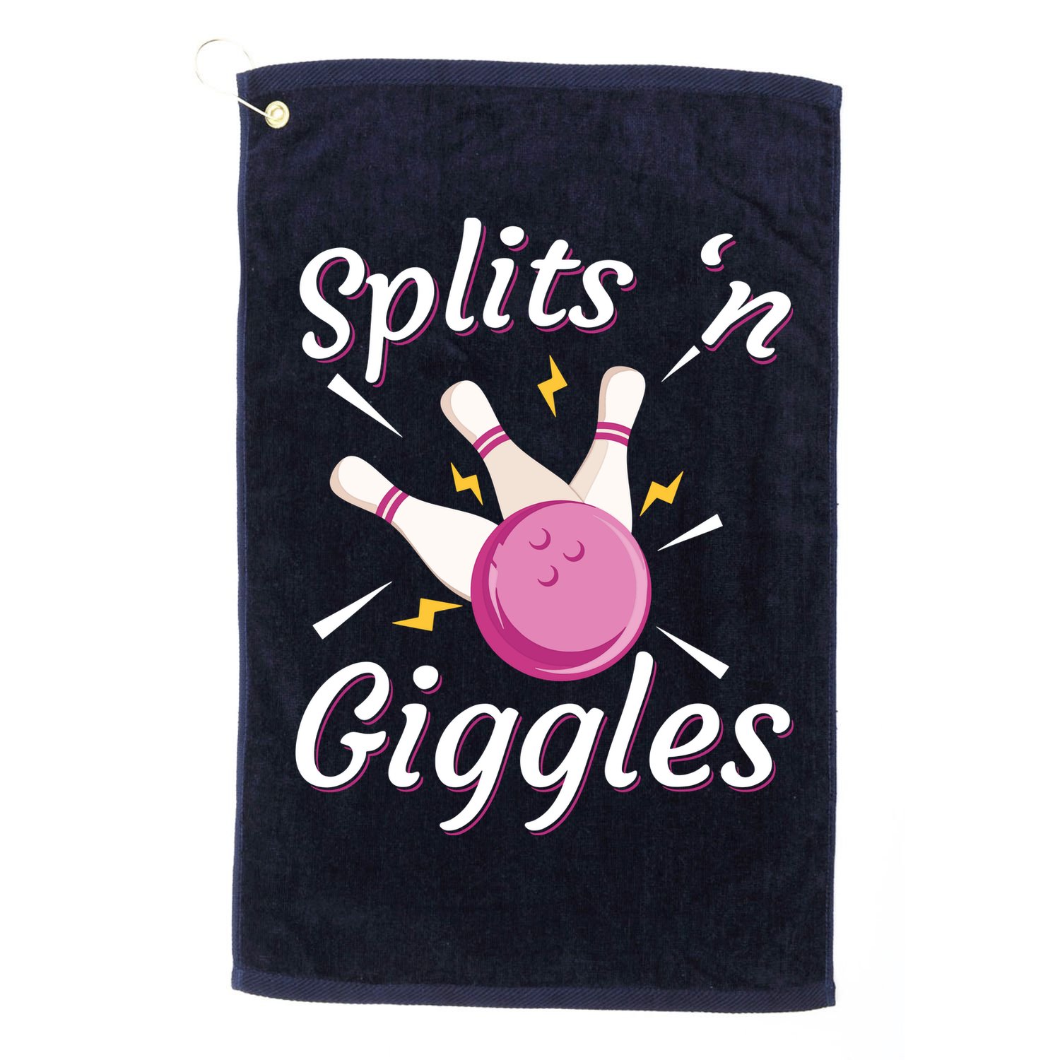 Funny Splits 'N Giggles Bowling Team Bowler Sports Player Golf Towel