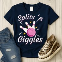 Funny Splits 'N Giggles Bowling Team Bowler Sports Player Womens T-Shirt