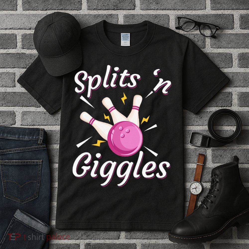 Funny Splits N Giggles Bowling Team Bowler Sports Player Tall T-Shirt