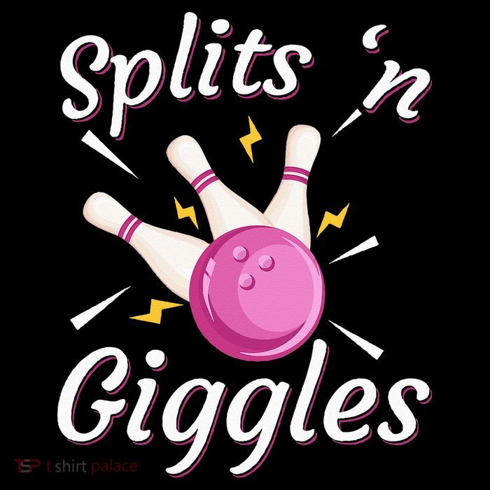 Funny Splits N Giggles Bowling Team Bowler Sports Player Tall T-Shirt