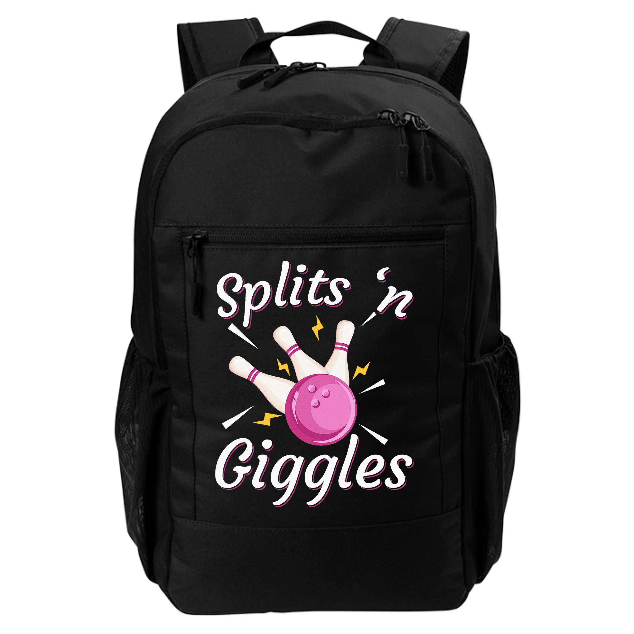 Funny Splits N Giggles Bowling Team Bowler Sports Player Backpack