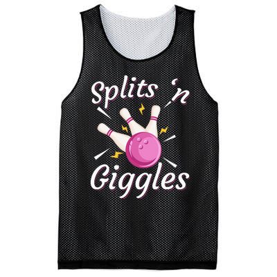 Funny Splits N Giggles Bowling Team Bowler Sports Player Mesh Reversible Basketball Jersey Tank