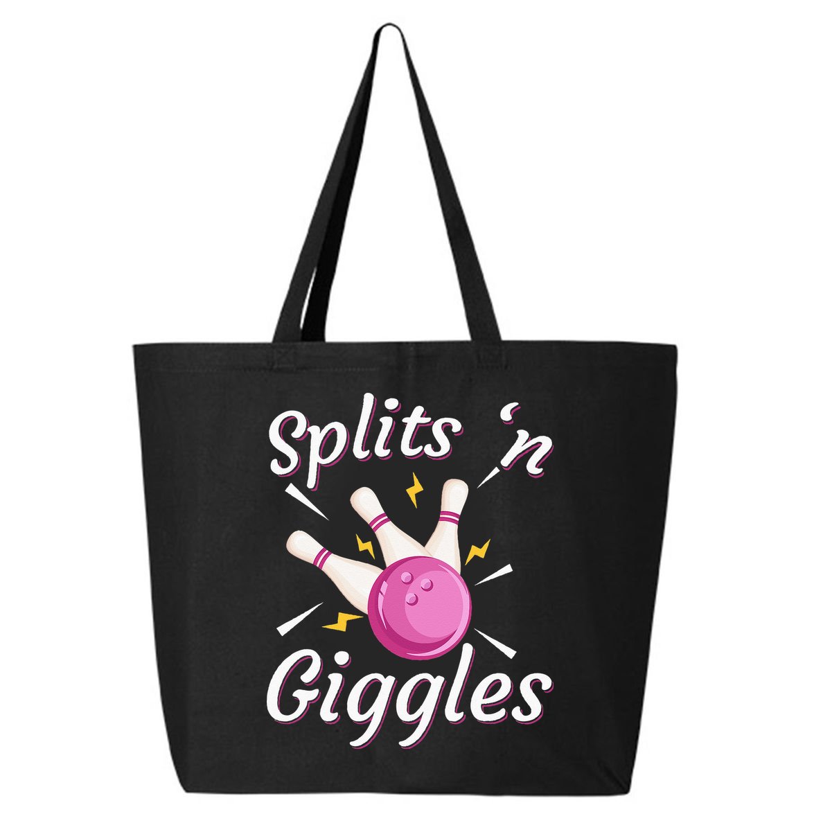 Funny Splits N Giggles Bowling Team Bowler Sports Player 25L Jumbo Tote