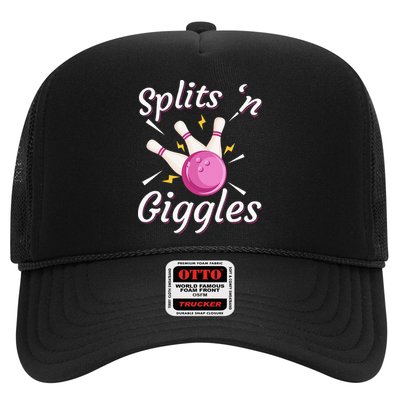 Funny Splits N Giggles Bowling Team Bowler Sports Player Trucker Hat