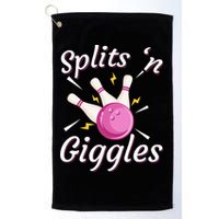 Funny Splits N Giggles Bowling Team Bowler Sports Player Golf Towel