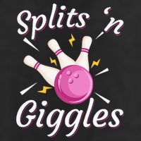 Funny Splits N Giggles Bowling Team Bowler Sports Player Golf Towel