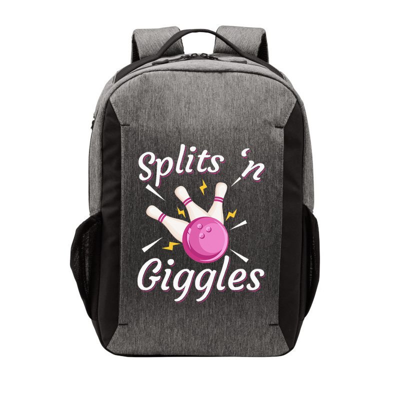 Funny Splits N Giggles Bowling Team Bowler Sports Player Vector Backpack