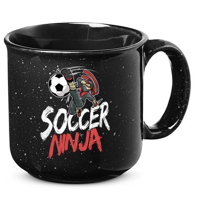 Funny Soccer Ninja Soccer Player Boy Football Lover 15oz Campfire Ceramic Mug