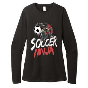 Funny Soccer Ninja Soccer Player Boy Football Lover Womens CVC Long Sleeve Shirt