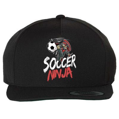 Funny Soccer Ninja Soccer Player Boy Football Lover Wool Snapback Cap