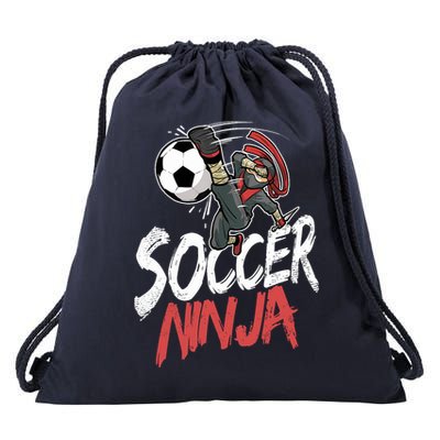 Funny Soccer Ninja Soccer Player Boy Football Lover Drawstring Bag