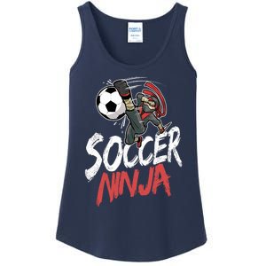 Funny Soccer Ninja Soccer Player Boy Football Lover Ladies Essential Tank