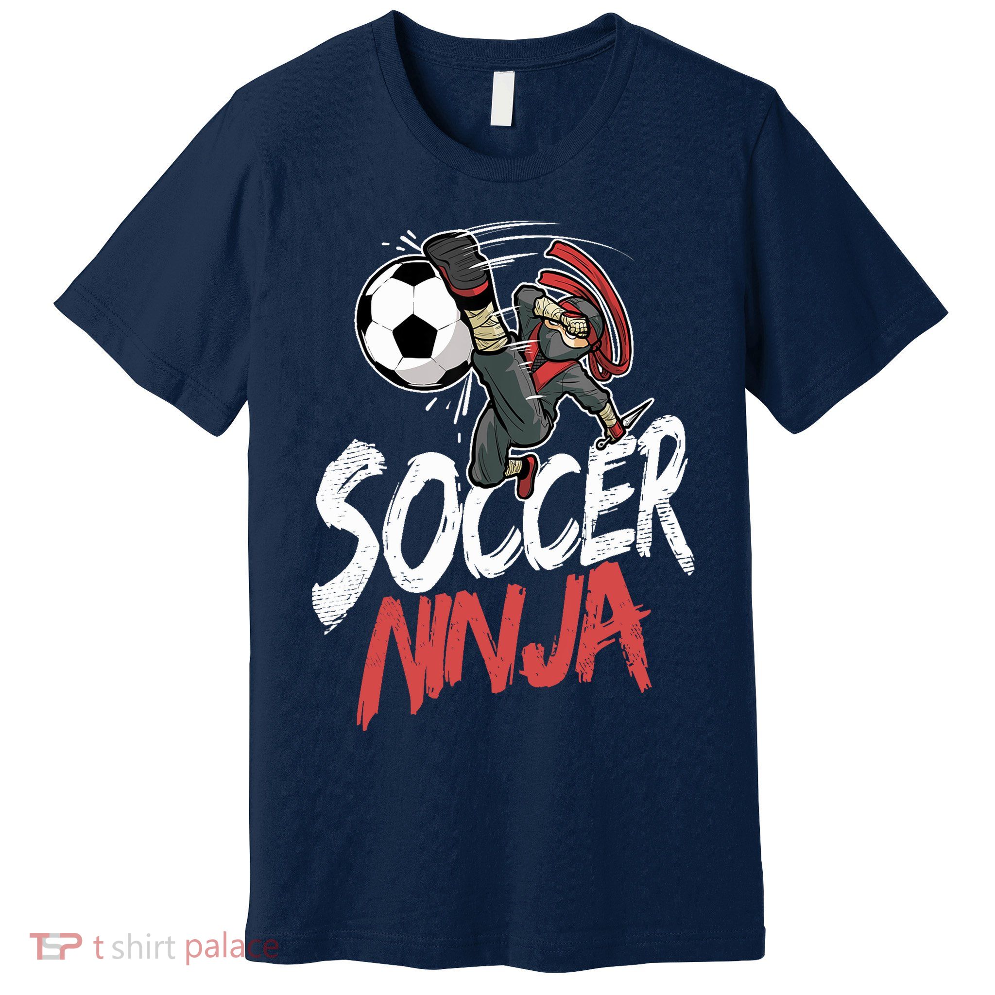 Funny Soccer Ninja Soccer Player Boy Football Lover Premium T-Shirt