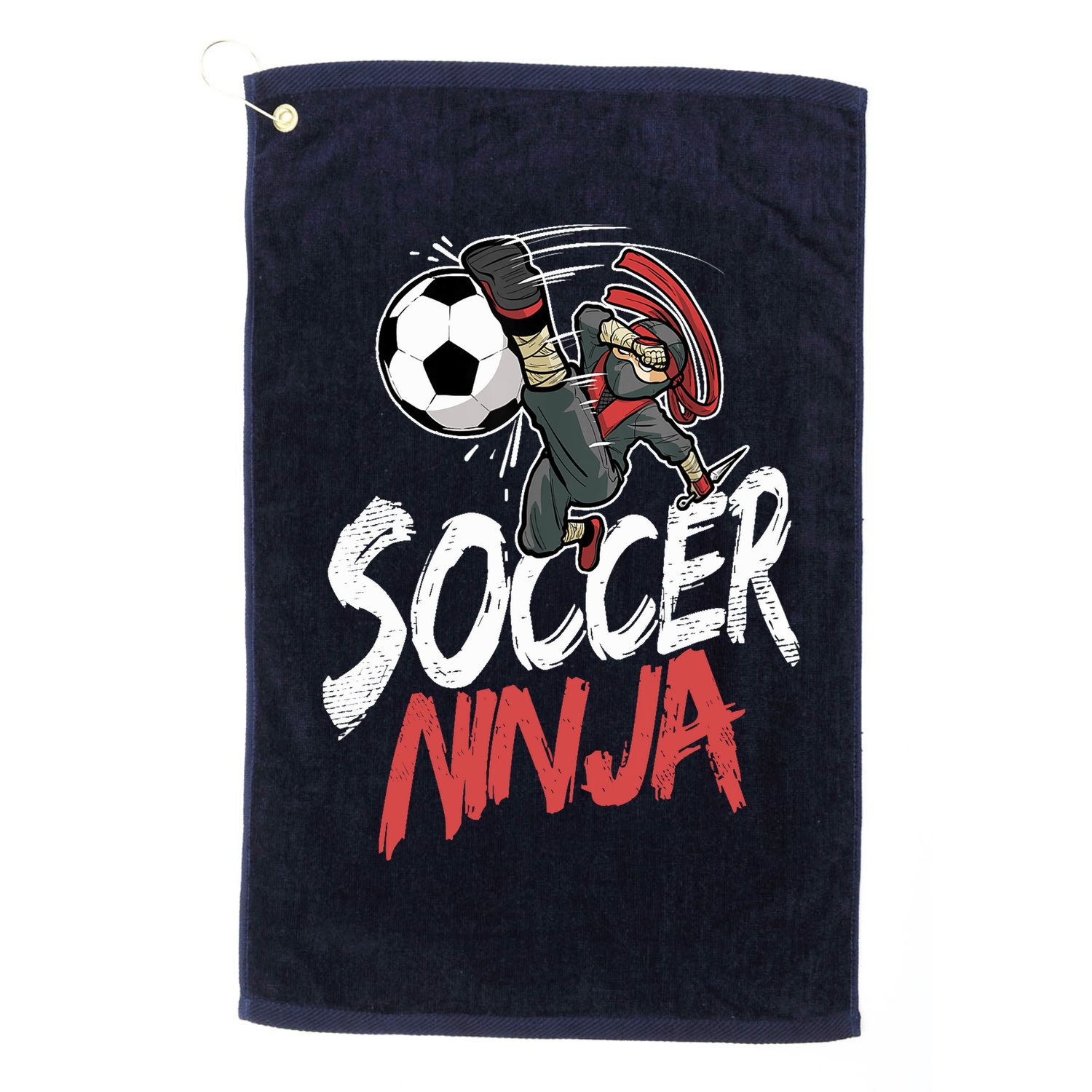 Funny Soccer Ninja Soccer Player Boy Football Lover Golf Towel