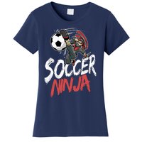 Funny Soccer Ninja Soccer Player Boy Football Lover Women's T-Shirt