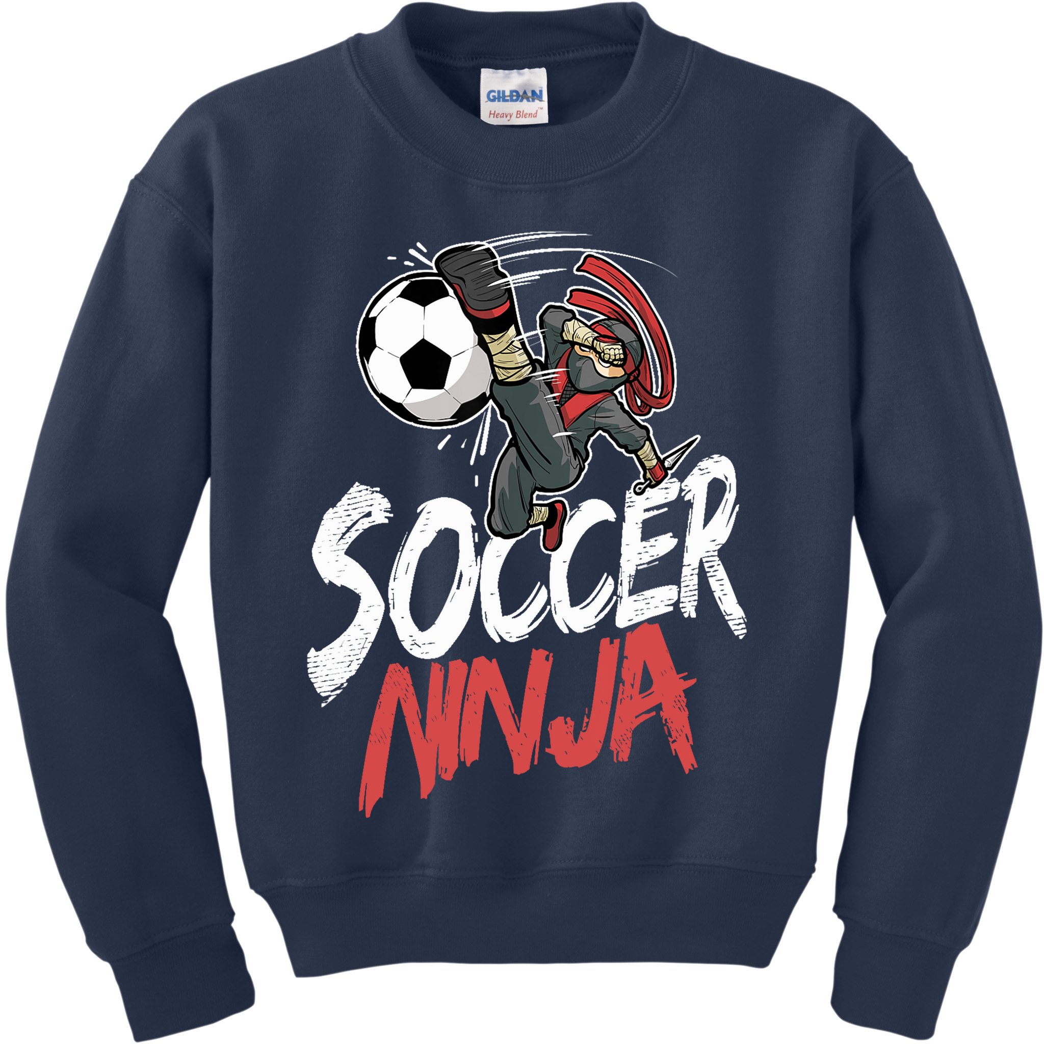 Funny Soccer Ninja Soccer Player Boy Football Lover Kids Sweatshirt