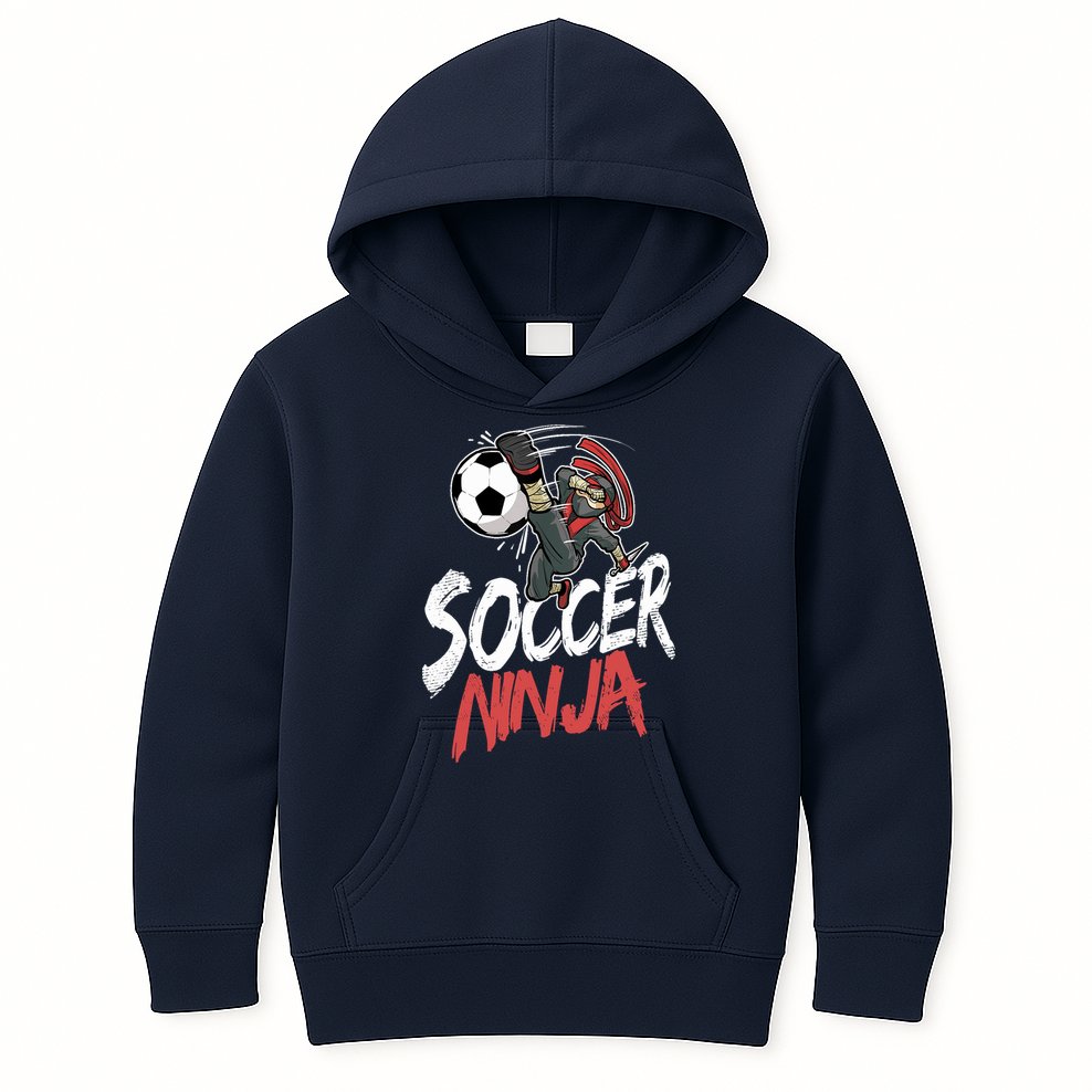 Funny Soccer Ninja Soccer Player Boy Football Lover Kids Hoodie