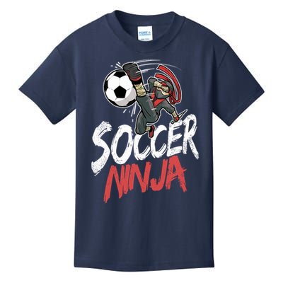 Funny Soccer Ninja Soccer Player Boy Football Lover Kids T-Shirt