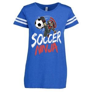 Funny Soccer Ninja Soccer Player Boy Football Lover Enza Ladies Jersey Football T-Shirt