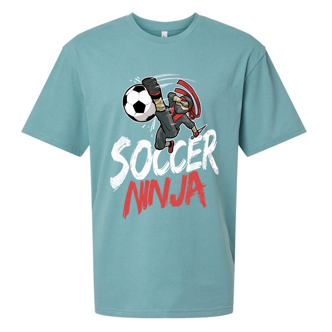 Funny Soccer Ninja Soccer Player Boy Football Lover Sueded Cloud Jersey T-Shirt