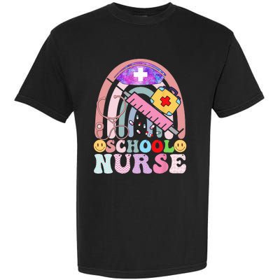 Funny School Nurse Graphic Tees Tops Back To School Garment-Dyed Heavyweight T-Shirt