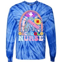 Funny School Nurse Graphic Tees Tops Back To School Tie-Dye Long Sleeve Shirt