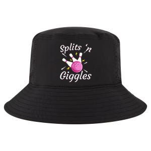 Funny Splits N Giggles Bowling Team Bowler Sports Player Cool Comfort Performance Bucket Hat