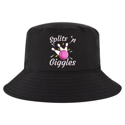 Funny Splits N Giggles Bowling Team Bowler Sports Player Cool Comfort Performance Bucket Hat