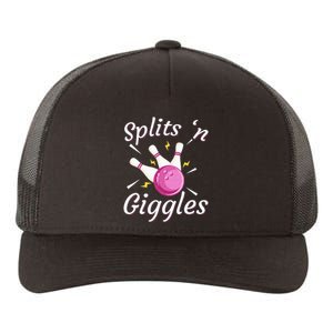 Funny Splits N Giggles Bowling Team Bowler Sports Player Yupoong Adult 5-Panel Trucker Hat