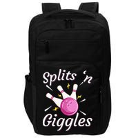 Funny Splits N Giggles Bowling Team Bowler Sports Player Impact Tech Backpack