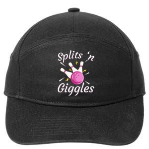 Funny Splits N Giggles Bowling Team Bowler Sports Player 7-Panel Snapback Hat