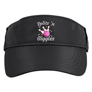 Funny Splits N Giggles Bowling Team Bowler Sports Player Adult Drive Performance Visor